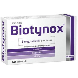 Biotynox tabl. 5 mg - 60 tabletek biotyna