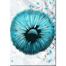 100 70cm Obraz płótno Turkusowe dmuchawce płótno rama