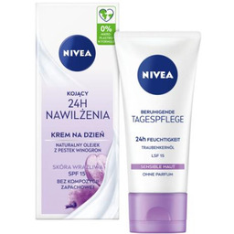 NIVEA 24h Nawilżenia Kojący krem na dzień SPF15,