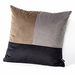 Poduszka Patchwork kwadratowa beige grey black, 42 x