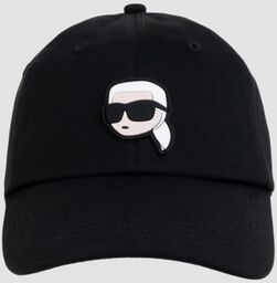 KARL LAGERFELD Czarna czapka z daszkiem Ikon Cap
