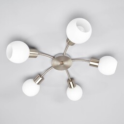 Lampa sufitowa Elaina Lindby, możliwość ściemniania, aluminiowy /