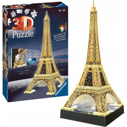 Ravensburger Puzzle 3D Wieża Eiffla Led Night Edition
