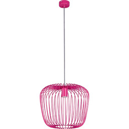 Lumes Ciemnoróżowa lampa wisząca loft dla dziewczynki -