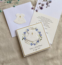 Kartka na Chrzest Święty w ozdobnej kopercie, c