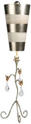 Lampa stołowa metalowa srebrna z kryształkami FB/TIVOLI/TL SV