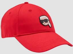 KARL LAGERFELD Czerwona czapka z daszkiem Ikon Cap