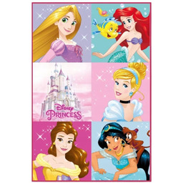 Duży Dywan Księżniczki Disney Princess Roszpunka Ariel Bella