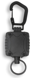 Retraktor Barbaric z klipsem Black ABS, Metal Carabiner,