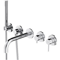 OMNIRES Bateria wannowa Y podtynkowa 5-otworowa chrom połysk