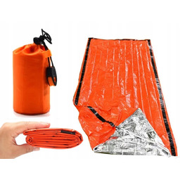 ŚPIWÓR TERMICZNY RATUNKOWY KOC WODOODPORNY PRZETRWANIA SURVIVAL 200x90cm