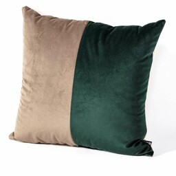 Poduszka Patchwork kwadratowa beige green, 42 x 42