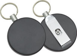 Retraktor Barbaric z klipsem Black ABS, 100cm (16247)