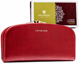 Portfel skórzany Peterson PTN 42123-SG czerwony
