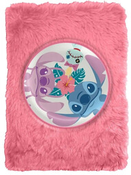 Notatnik w pluszowej okładce Lilo & Stitch -