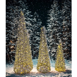 Świecące choinki LED zestaw dekoracyjny