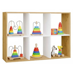 Elior Nowoczesny regał na zabawki dąb artisan +