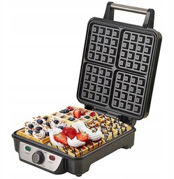 Gofrownica XXL 4 Duże Chrupiące Gofry 1500W CR3025