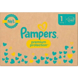 PAMPERS PREMIUM PROTECTION Rozmiar 1 Pieluszki 2-5kg 180szt