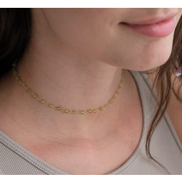 Choker/ naszyjnik ''Mystical Peridot'' różaniec z peridotów- srebro