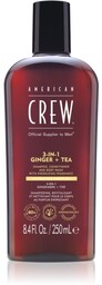 American Crew 3w1 Ginger&Tea, szampon, odżywka i żel