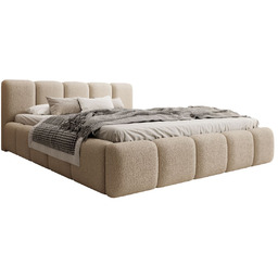 Niskie łóżko tapicerowane z pojemnikiem Fero (19) 140/160/180/200