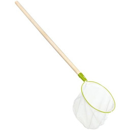 Zielona siatka na motyle owady ryby z drewnianą