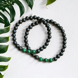 Pakamera KOMPLET dla PARY : malachit - kamień