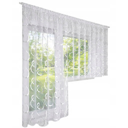 Komplet firan balkonowych 300x150 140x250 cm biała etamina