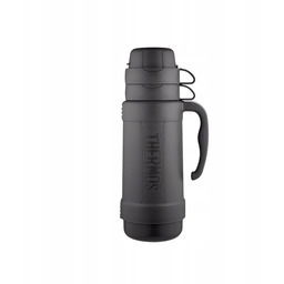 Szklany termos Thermos z dwoma kubkami 1L czarny