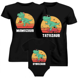 Komplet dla mamy, taty i syna - Mamozaur,