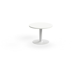 Stolik kawowy ALVA, Ø700x500 mm, laminat wysokociśnieniowy, biały