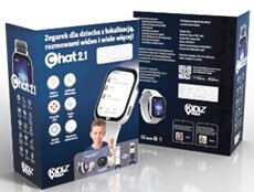 Smartwatch dla dziecka KiDiZ Chat czarny/biały