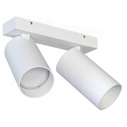 Lampa sufitowa Mono z dwoma ruchomymi kloszami, biała