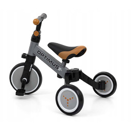 Milly Mally Rowerek trójkołowy 3w1 Optimus grey 3968