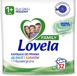 Lovela Family, kapsułki do prania, hipoalergiczne, biel