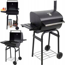 Lund Grill Gril Węglowy Ogrodowy Z Pokrywą Ruszt