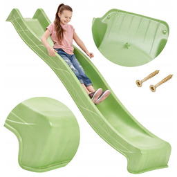 Zjeżdżalnia 3m Limonkowa dla dzieci Tribecco Zjeżdżalnia ogrodowa