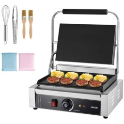 Komercyjny elektryczny grill do panini, 2200 W, stal