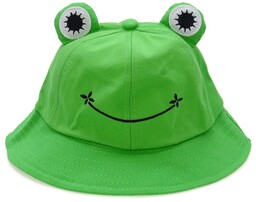Kapelusz bucket czapka dla dzieci +4lata ŻABA zielony