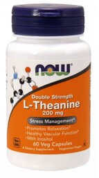 NOW L-Theanine 200mg plus Inozytol 100mg, 60kaps. wege