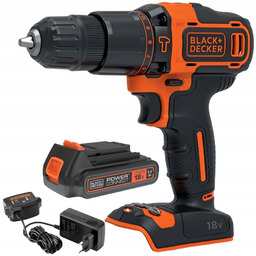 Wiertarko-wkrętarka udarowa 18V akumulatorowa 1,5Ah Black Decker BDCHD18