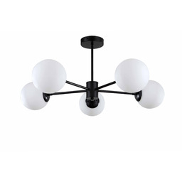 Lampa wisząca Roma 5xE14 czarna LP-1345/5P BK -