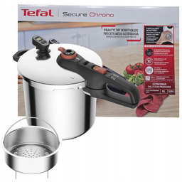Szybkowar Tefal Secure Chrono Neo Zegar Koszyk P2594401