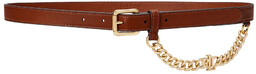 Pasek Damski LAUREN RALPH LAUREN Logo-Chain Leather Skinny
