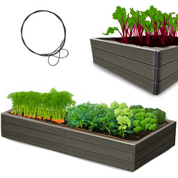 Warzywniak Skrzynia na Warzywa 150x75x25cm Warzywnik Grządka Antracyt