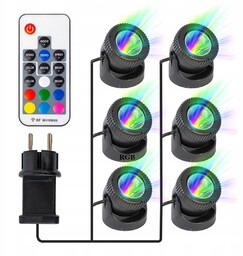 Zestaw Lamp 6 Szt Reflektorów Led Rgb