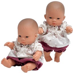 Ubranko dla Miniland 21 cm, tunika w różyczki