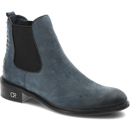 Granatowe Sztyblety Carinii Damskie Modne Buty