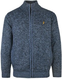 Męski Sweter na Zamek z Wysokim Dekoltem